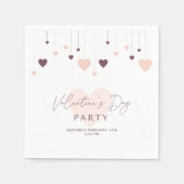 Serviette En Papier Romantic Valentines invitation de fête (Devant)
