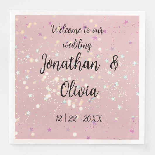 Serviette En Papier Romantic wedding flowers blooming garden (Devant)