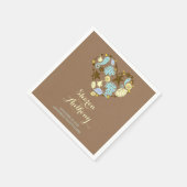 Serviette En Papier Romantique Beach Heart Mariage Papier Napkins (Coin)