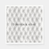 Serviette En Papier Romantique Blanc Faux Mariage en cuir (Devant)