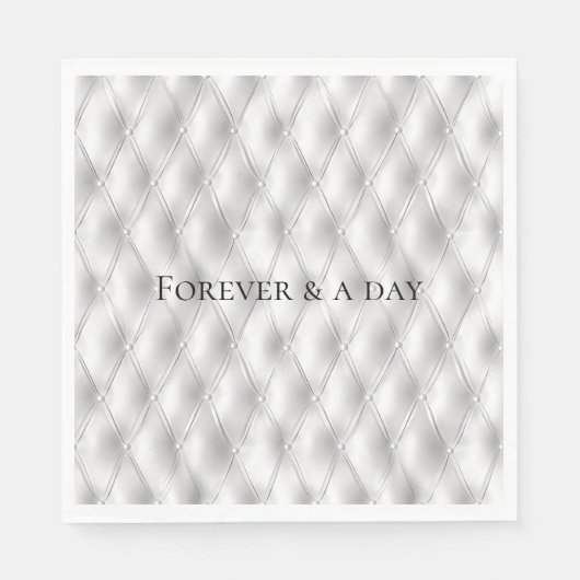 Serviette En Papier Romantique Blanc Faux Mariage en cuir (Devant)
