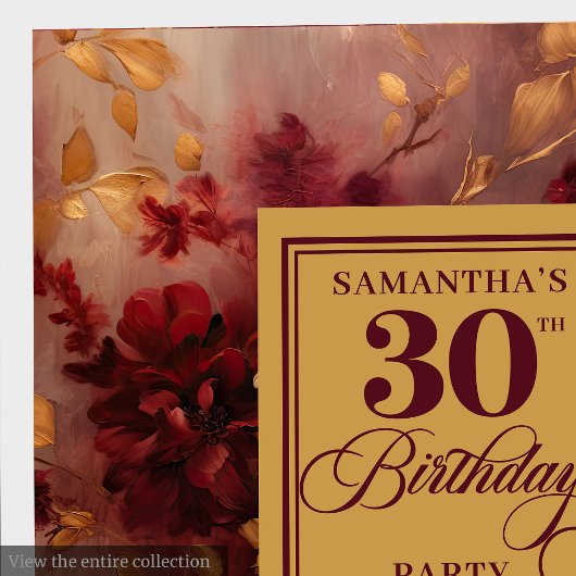 Serviette En Papier Romantique Bourgogne Blush Gold Boho 30e anniversa