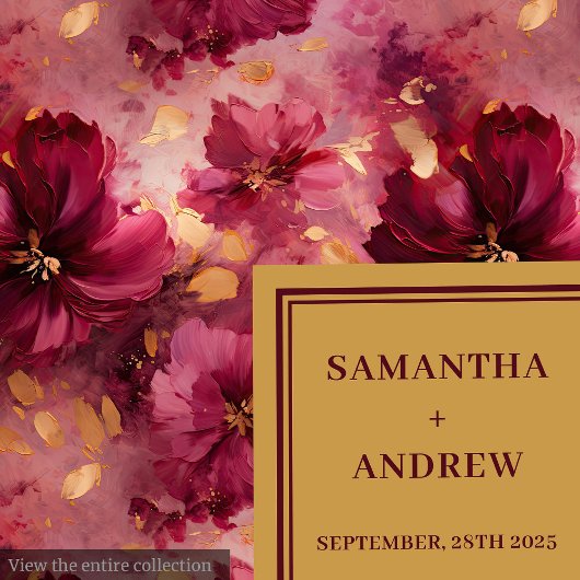 Serviette En Papier Romantique Bourgogne Blush Gold Mariage Papier Nap