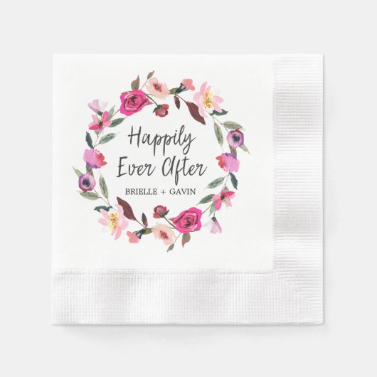 Serviette En Papier Romantique Conte de Fairytale Heureux Jamais après (Devant)