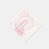 Serviette En Papier Romantique Dreamtic Mariage rose Couple Papier ser (Coin)