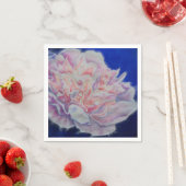 Serviette En Papier Romantique élégant tableau rose bleu pastel (En situation)