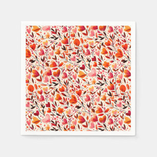 Serviette En Papier Romantique Floraison : la Saint-Valentin