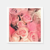 Serviette En Papier romantique mariage rose rosé serviettes (Devant)