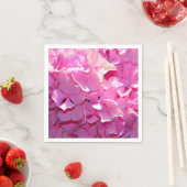 Serviette En Papier Romantique rose floral élégant hydrangeas (En situation)