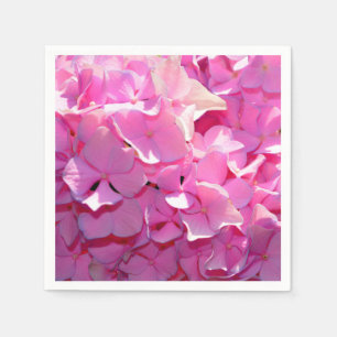 Serviette En Papier Romantique rose floral élégant hydrangeas