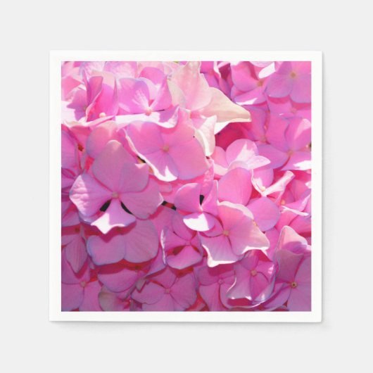 Serviette En Papier Romantique rose floral élégant hydrangeas (Devant)