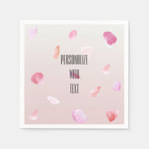 Serviette En Papier Romantique rose pâle Rose pétal floral