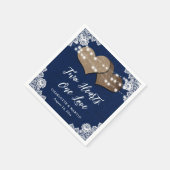 Serviette En Papier Romantique Rustique Burlap et dentelle Mariage ble (Coin)