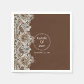 Serviette En Papier Romantique rustique pays occidental cuir et dentel (Devant)