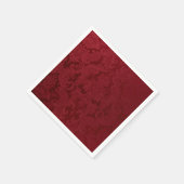 Serviette En Papier Romantique Vintage rouge Damas (Coin)