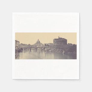 Serviette En Papier Rome Antique Château du Tibre et Beaux-Arts du Vat