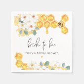 Serviette En Papier ROMY Rustique Fête de Fiançailles Florale Abeille  (Devant)