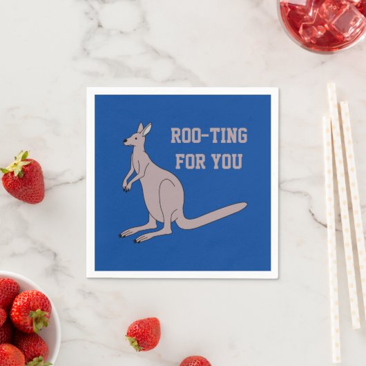 Serviette En Papier Roo-ting pour vous mignon Aussie Funny Kangaroo Pu (En situation)