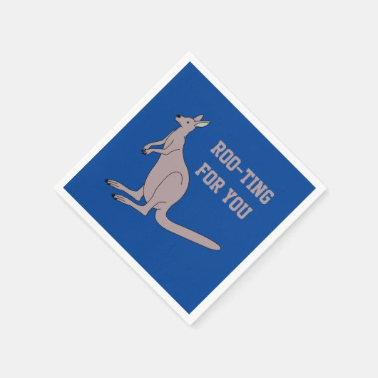 Serviette En Papier Roo-ting pour vous mignon Aussie Funny Kangaroo Pu (Coin)