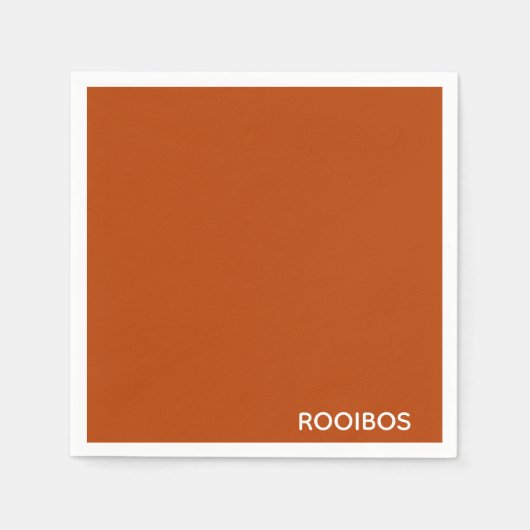 Serviette En Papier Rooibos rouge brun nom (Devant)