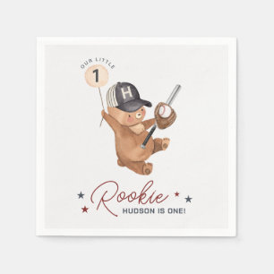 Serviette En Papier Rookie 1er Ours d'anniversaire