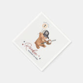 Serviette En Papier Rookie 1er Ours d'anniversaire (Coin)