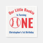 Serviette En Papier Rookie Baseball 1er anniversaire (Devant)