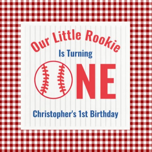 Serviette En Papier Rookie Baseball 1er anniversaire