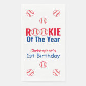 Serviette En Papier Rookie Baseball 1er anniversaire (Devant)