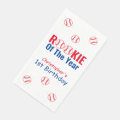 Serviette En Papier Rookie Baseball 1er anniversaire (Coin)