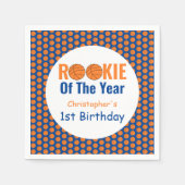 Serviette En Papier Rookie Basketball 1er anniversaire (Devant)