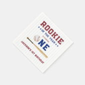 Serviette En Papier Rookie de l'année 1er Anniversaire Baseball (Coin)