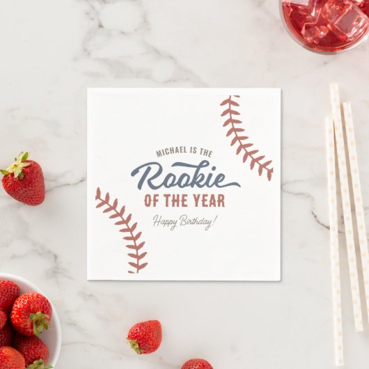 Serviette En Papier Rookie de l'année Baseball fête d'anniversaire (En situation)