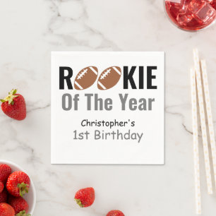 Serviette En Papier Rookie Football 1er anniversaire
