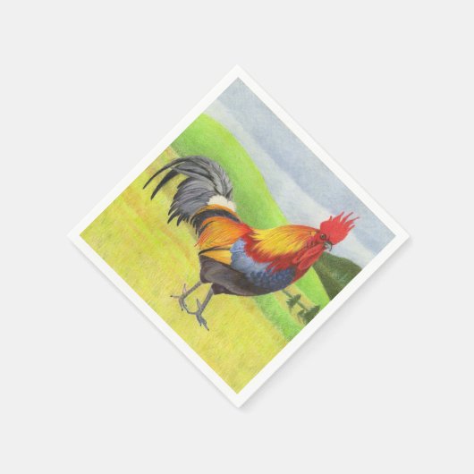 Serviette En Papier Rooster (Coin)