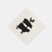 Serviette En Papier Rooster Cog Cow Barnyard Papier de partie Napkin (Coin)