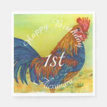 Rooster coloré Joyeux Mardi