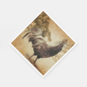Serviette En Papier Rooster photo Vintage (Coin)