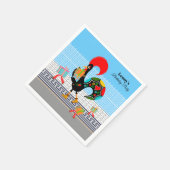 Serviette En Papier Rooster portugais avec cadeaux 1ère fête d'anniver (Coin)