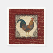 Serviette En Papier Rooster rouge (Devant)