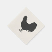 Serviette En Papier Rooster Silhouette Barnyard Party Paper Napkin (Coin)