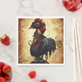 Serviette En Papier Rooster vintage (En situation)