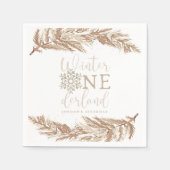 Serviette En Papier RORY Boho Beige Winter Wonderland Premier annivers (Devant)