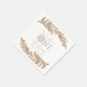 Serviette En Papier RORY Boho Beige Winter Wonderland Premier annivers (Coin)