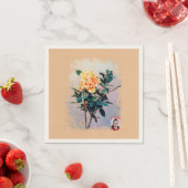 Serviette En Papier Rosa/Rose (En situation)