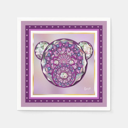 Serviette En Papier Rosace bleu ou rouge pour bébé&enfant (Devant)