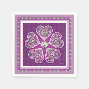 Serviette En Papier Rosace bleu ou rouge pour bébé&enfant