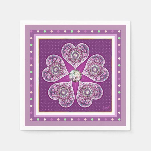 Serviette En Papier Rosace bleu ou rouge pour bébé&enfant (Devant)