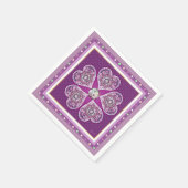 Serviette En Papier Rosace bleu ou rouge pour bébé&enfant (Coin)