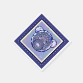 Serviette En Papier Rosace bleu ou rouge pour bébé&enfant (Coin)